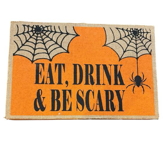 Eat, Drink, & Be Scary Halloween Decor | Fall Bucket List Wall Decor Two Items! - Picture 3 of 4